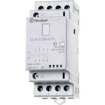 Finder 22.34.0.230.4620 Kontaktor 1 tk 2 normaalselt avatud kontaktiga, 2 normaalselt suletud kontaktiga 230 V/DC, 230 V/AC 25 A (223402304620)