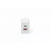 AC Indoor USB GaN Charger DIGITUS DA-10301 — 30W, 1× USB-C, 1× USB-A, 100–240V, valge