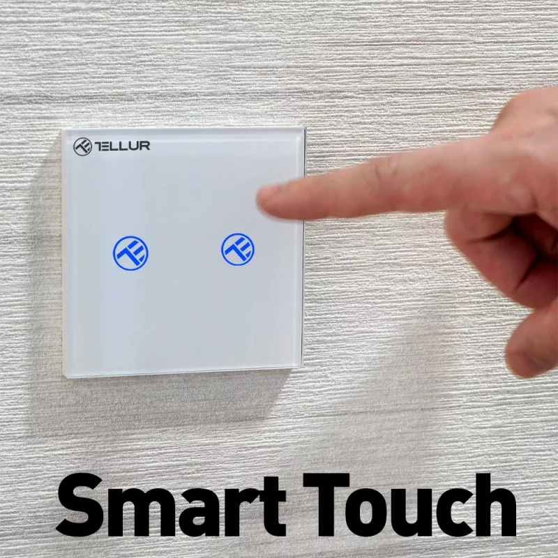 Nutikas WiFi-lüliti Tellur SS2N — 2 porti, koguvõimsus 1800 W, 10 A kanali kohta