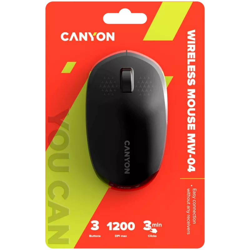 CANYON hiir MW-04 3 nuppu BT juhtmevaba must