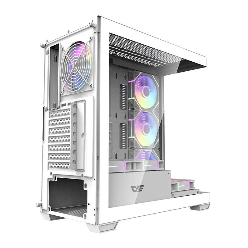 Arvutikorpus Darkflash DS900 (valge) + 7 ARGB ventilaatorit