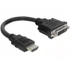 DeLOCK HDMI-DVI M/F kaabel 0,2 m