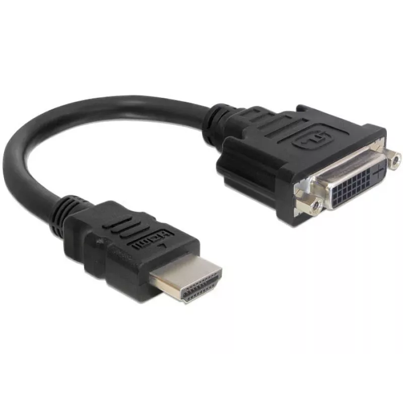 DeLOCK HDMI-DVI M/F kaabel 0,2 m