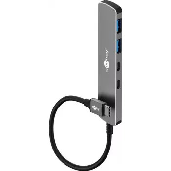 Goobay õhuke 4-Port USB-Hub USB-C to/USB-A 5 Gbit/s - -Plug USB 3.2> (79159)