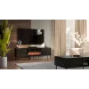 TV-kapp Cama Meble CORTINA 180x40x60 cm must musta kaminaga