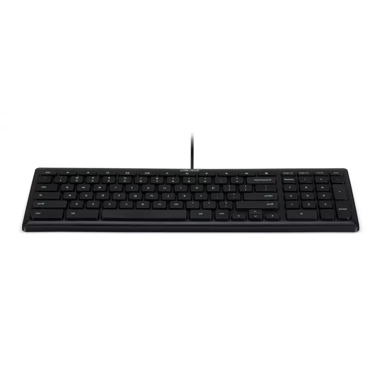 Juhtmega USB-klaviatuur Acer GP.KBD11.04F — täissuuruses QWERTY USA rahvusvaheline, must, 1,45 m kaabel
