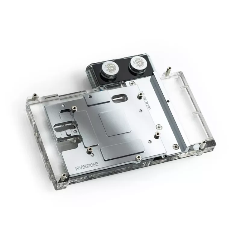 Vesiblokk BitsPower Classic VGA BP-VG3070FE — 125×171,4×28,4 mm, 3‑kontaktiline RGB, must/hõbedane/läbipaistev