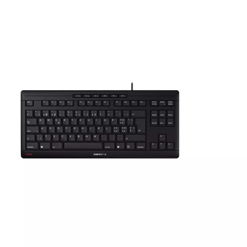 CHERRY STREAM TKL klaviatuur Universal USB QWERTZ Šveitsi must