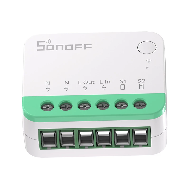 Sonoff MINIR4M Matter nutikas WiFi minilüliti (HomeKit, SmartThings, Home Assistant).