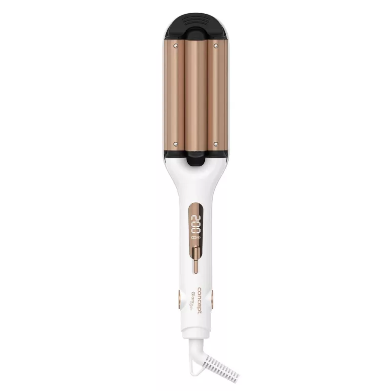Juuksekrunnija Concept GLAM Style KT2140 — 100 W, 120–200°C, 9 kuumustaset, 1,8 m pöörlev juhe, kuldne