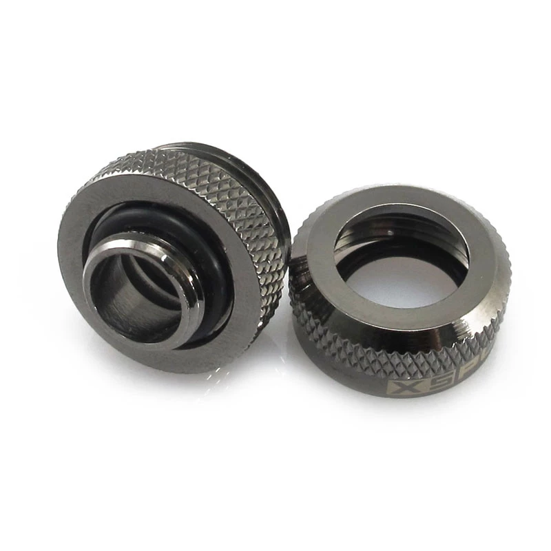 XSPC Connector G1/4 kuni 14 mm Hardtube, must kroom - 8 tk