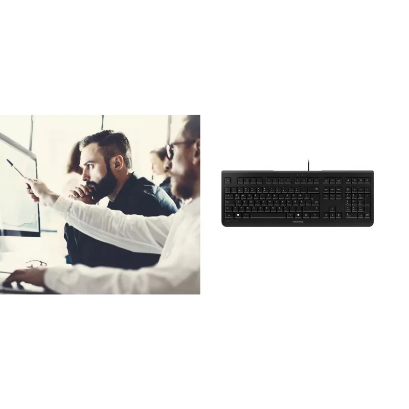 CHERRY KC 1000 klaviatuur Kodune USB Šveitsi must