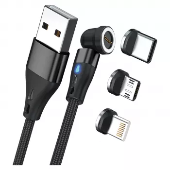 USB-kaabel RealPower MagneticCharge3 1m USB A Must