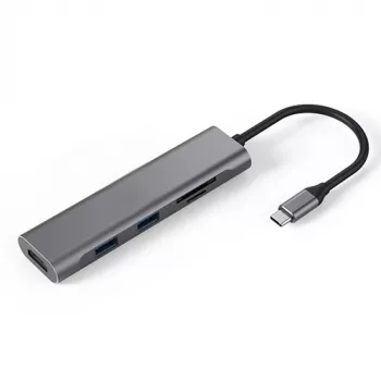 Adapter USB USB-C - 2 x USB 3.0, HDMI, SD, TF