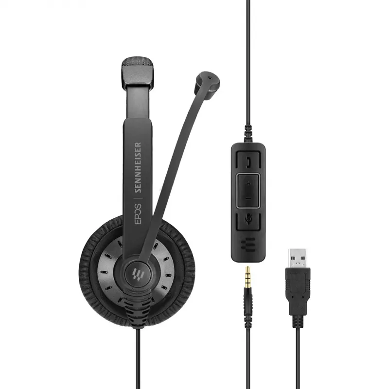 EPOS | SENNHEISER IMPACT SC 75 USB MS Kõrvaklapid juhtmega peapaelaga, ühenduvus/muusika USB Type-A, must