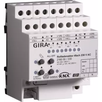 GIRA ajam 216000 KNX/EIB ruloo 4-kanaliline 230VAC REG (216000)