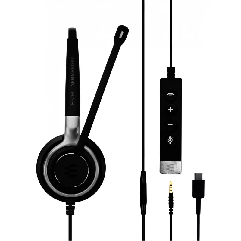 EPOS Sennheiseri peakomplekt Impact SC 635 USB-C 3,5mm USBC 3,5mm mono must hõbedane (1000669)