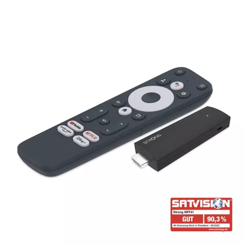 Strong SRT 41 Smart TV dongle HDMI 4K Ultra HD Android musta värvi