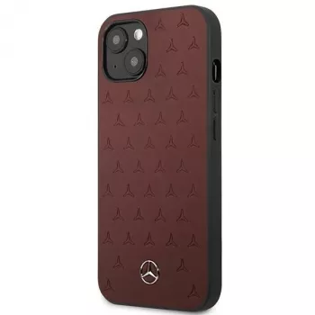 Mercedes MEHCP13SPSQRE iPhone 13 mini 5,4 punane/punane kõva ümbris Nahk Tähtede mustriga