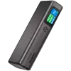 Canyon OnPower 230 TFT akupank, 20000 mAh, PD 130 W, 2x USB-C + USB-A, metallkorpus, tumehall