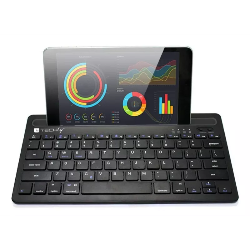 Techly ICTBK102U klaviatuur universaalne Bluetooth QWERTY inglise must