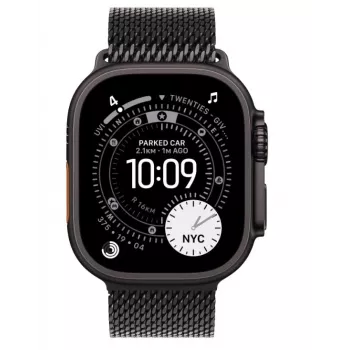 Nutikell Apple Watch Ultra 3 GPS + Cellular 49mm Must Titaanist Korpus Musta Titaanist Milano Silmusega Keskmine