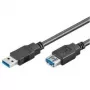 Wentronic Goobay USB 3.0 SuperSpeed pikenduskaabel, must, 1,8 m - USB 3.0-pistik (tüüp A) > USB 3.0-pesa (tüüp A) (93998)