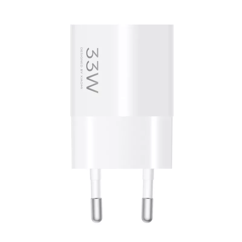 Toiteadapter Xiaomi 33W Nano USB-C ELi seinakruvi — 33W USB-C väljund telefonidele ja tahvelarvutitele