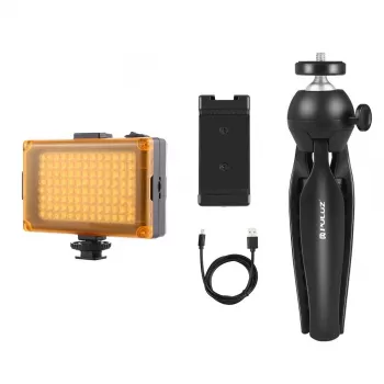 Statiiv Puluz PKT3131B integreeritud LED-lambi ja telefoniklambriga