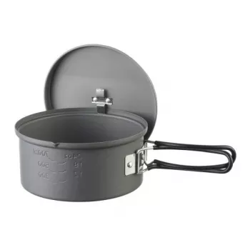 Pot ESBIT PT1100HA matkakööginõud — Alumiiniumpott 1,1 L, Ø14,8 cm, 227 g, must