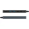 USB-C jaotur HYPER HD4101BKGL — 5 pordiga (USB-C, USB 3.2 Gen1 Type-A, HDMI 4K), 5000 Mbit/s, must