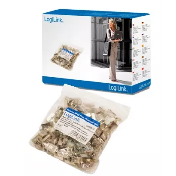 Juhtmepistik LogiLink MP0003 CAT5e Plast Kuldne 100 tk