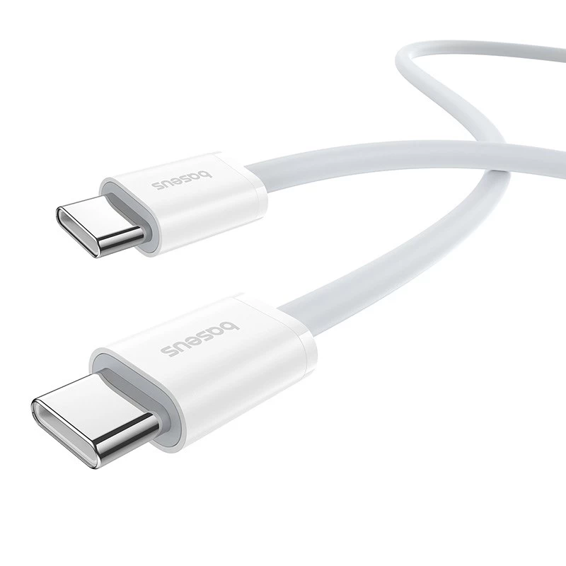 Baseus Superior USB C to USB C andmekaabel 2 m 30 W valge