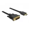 Videokaabli adapter DeLOCK 85582 1 m HDMI tüüp A DVI-D must