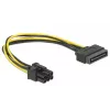 Delock 82924 SATA 15-kontaktine 6-kontaktilisele PCI Expressi toitekaablile
