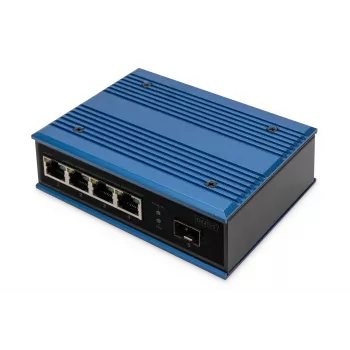 Digitus 4-pordiline Fast Ethernet võrgulüliti, tööstuslik, haldamata, 1 SFP FE üleslingiga