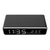 Digitaalne äratuskell GEMBIRD DAC-WPC-01 LCD-ekraaniga, must alumiiniumkorpus, vahelduvvoolutoide
