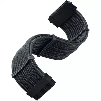 SilverStone PP07E - toitepikenduskaabel - ATX, 24-kontaktiline (emane) kuni ATX, 24-kontaktiline (isane) - 30 cm - must