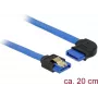 SATA-kaabel DeLOCK 84989 0,2 m SATA 7-kontaktiline must sinine
