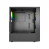Arvutikorpus GEMBIRD Fornax 4300 Midi Tower ATX, karastatud klaas, 2×3,5-tollist pesa, 3×2,5-tollist pesa, ARGB-ventilaatorite tugi, USB 3.2 Gen1