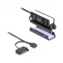 Jahutusradiaator DELOCK 18460 M.2 SSD 2280 jaoks — Alumiinium/Vask, RGB 5V, Must