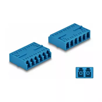 DeLOCK fiiberoptiline adapter HD LC Hexaplex pistikupesa – LC Hexaplex pistikupesa, sinine