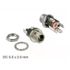 Juhtmepistik DeLOCK 89911 DC must nikkel
