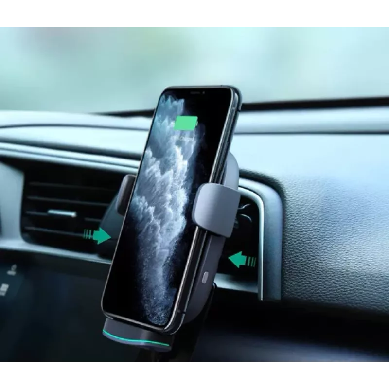 Juhtmevaba laadimisega telefonihoidik Aukey HD-C52 — Qi-ühilduv reguleeritava nurgaga auto telefonihoidik juhtmevaba laadimisega