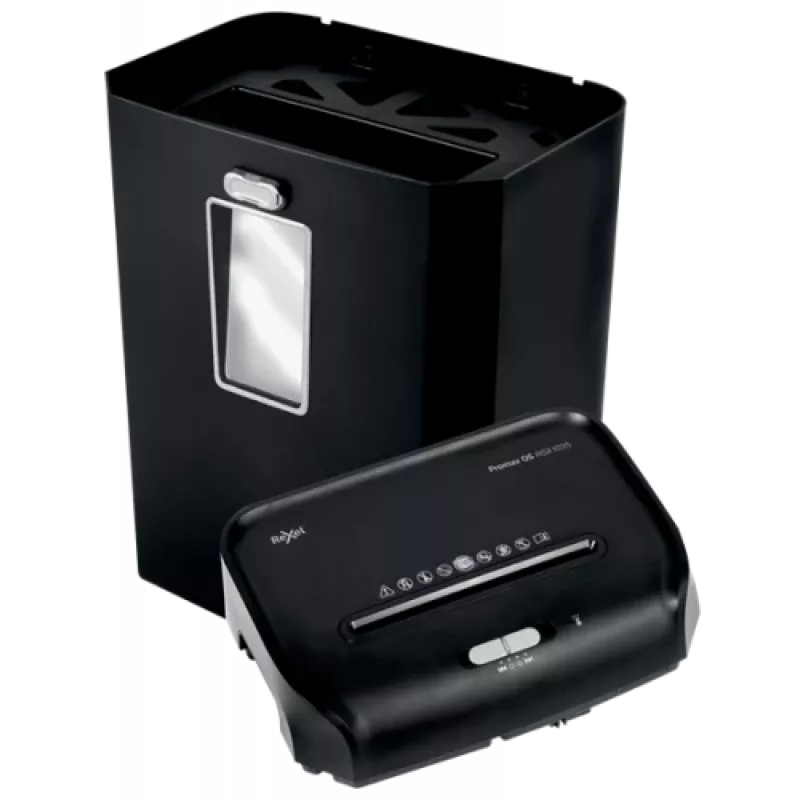 Rexel ProMax QS RSX1035 ristlõikuriga paberipurustaja P4, ristlõikus, 22 cm, 4 x 40 mm, 35 L, 460 lehte, 58 dB