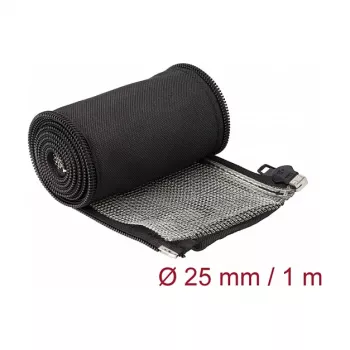 DeLOCK EMI varjestav punutud ümbris 1m x 25mm must