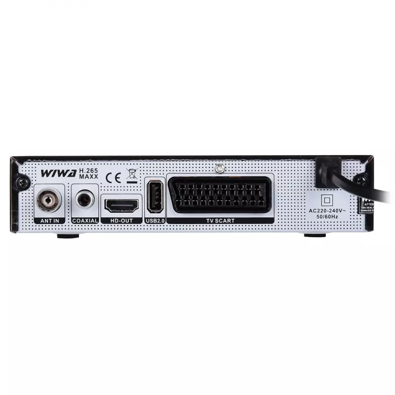 TV-tuuner WIWA H.265 LITE — DVB-T / DVB-T2 tuuner H.265 toega, Full HD, HDMI, USB, SCART