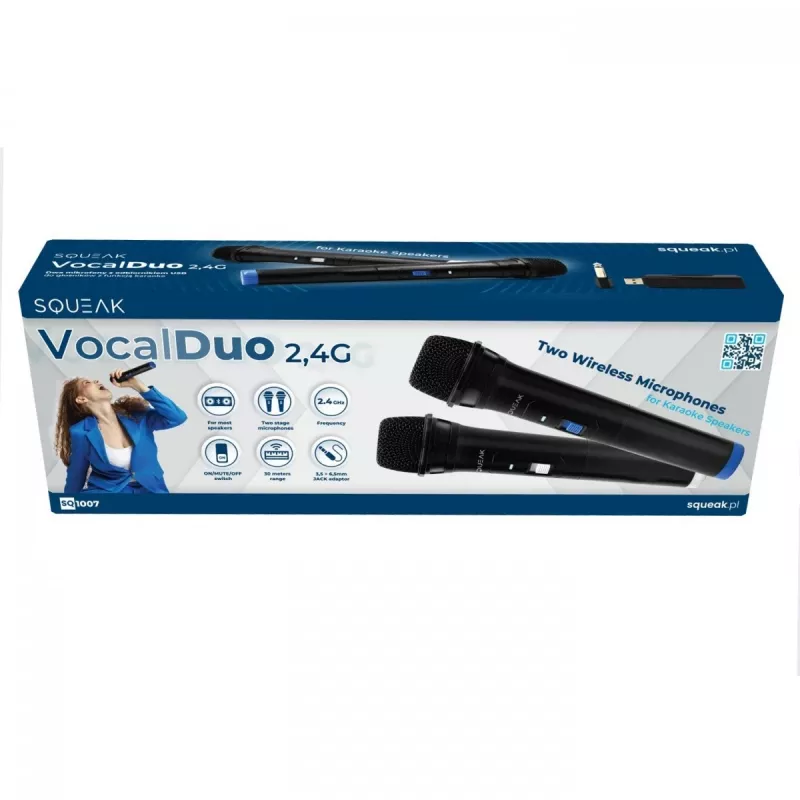 KARAOKE MIKROFONIDE KOMPLEKT VOCALDUO 2,4G SQ1007