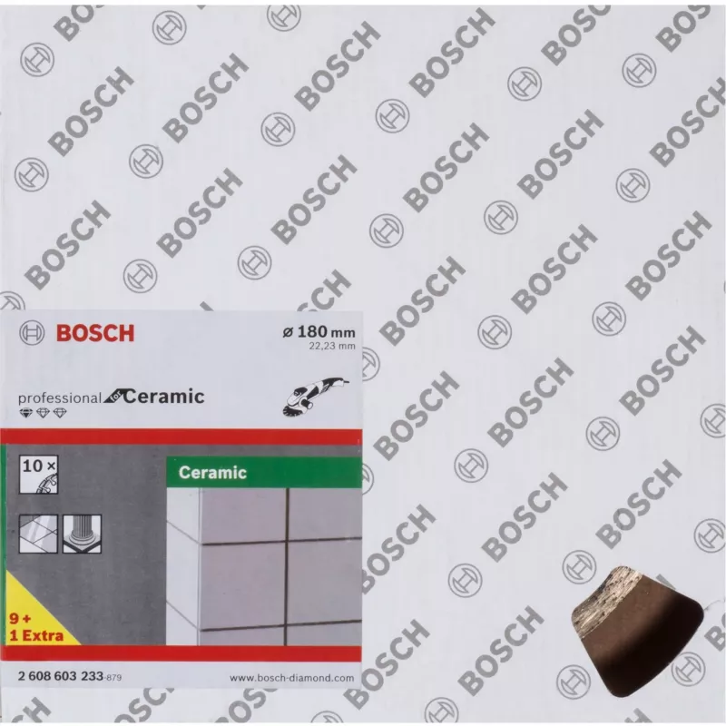 Teemantlõikeketas keraamikale Bosch Professional Ø180 mm, 10 tk, ava 22,23 mm