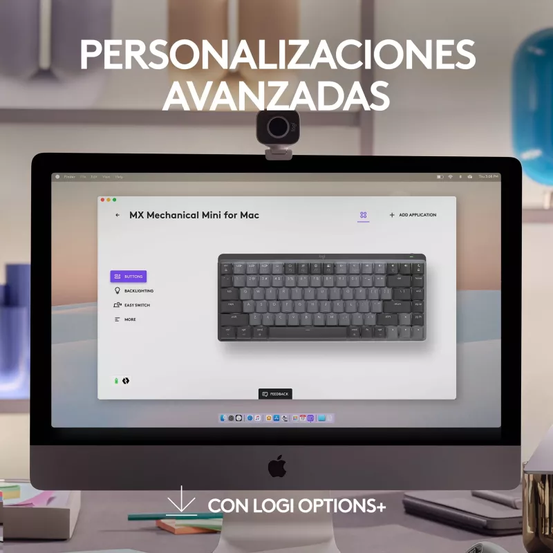 Logitech MX Mechanical Mini juhtmeta klaviatuur, tenkeyless, Bluetooth